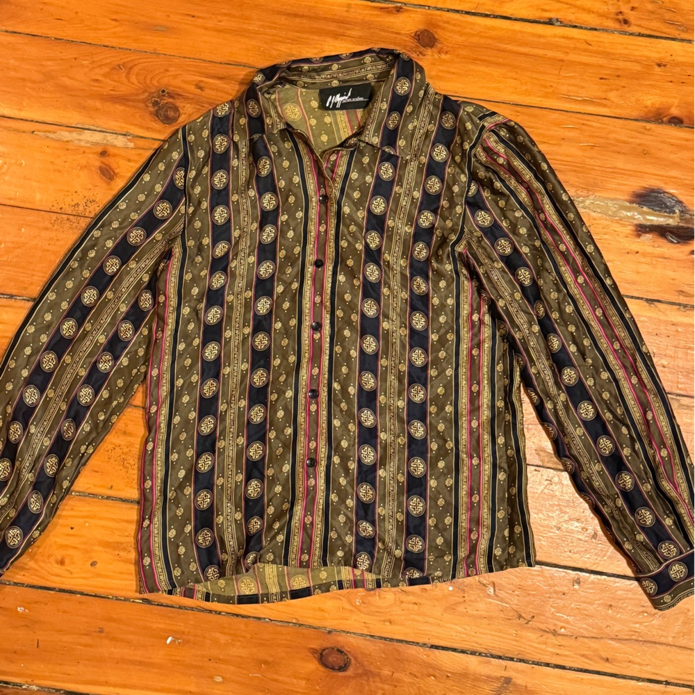 Vintage silk button up shirt